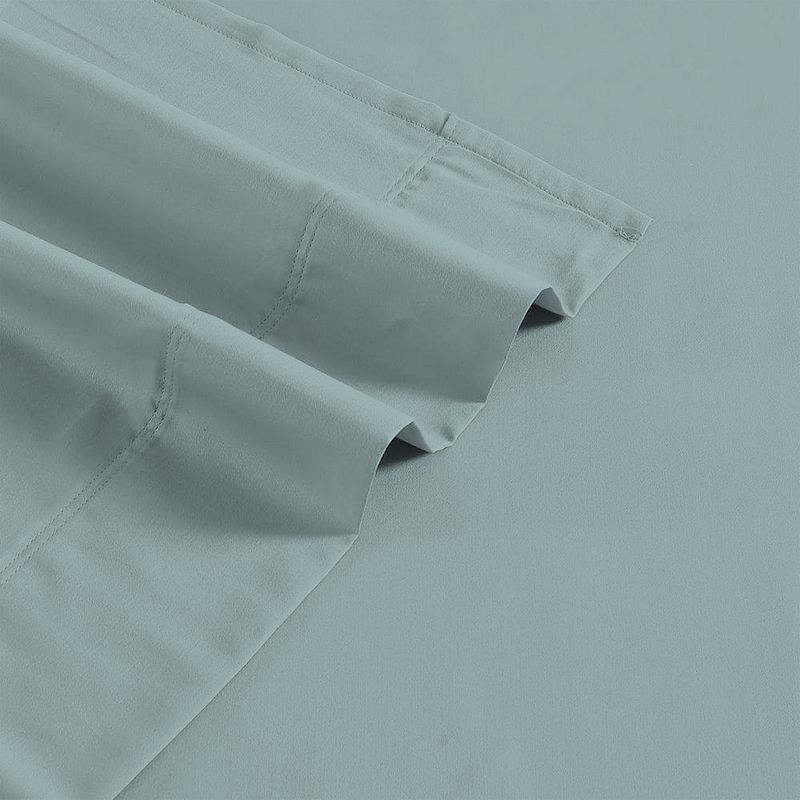Color Sense Brushed Cotton Blend Lightweight Sheet Set, Turquoise/Blue, TWI