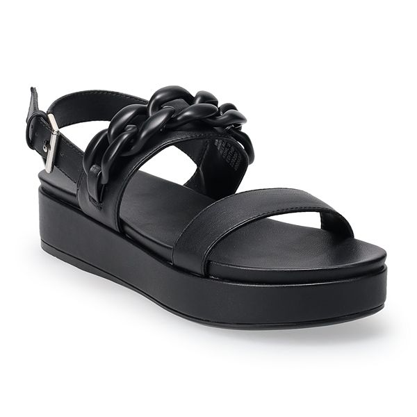 Kohls womens black online sandals