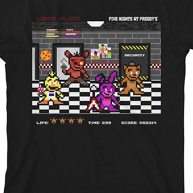Boys 8-20 Five Nights at Freddy's Retro Gaming Graphic Tee