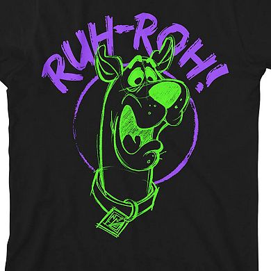 Boys 8-20 Scooby Doo Neon Ruh-Roh Graphic Tee