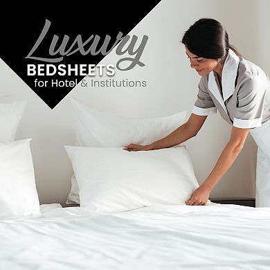 Grand Estate Hotel Cotton Super-Soft Flat Sheet Set or Pillowcase Set