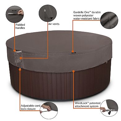 Classic Accessories Ravenna Water-Resistant Round Hot Tub Patio Cover