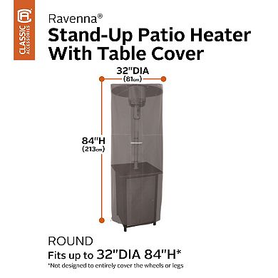 Classic Accessories Ravenna Water-Resistant Round Stand-Up Patio Heater Patio Cover