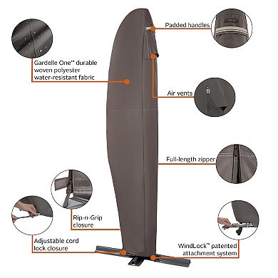 Classic Accessories Ravenna Water-Resistant Offset Patio Umbrella Canopy & Frame Patio Cover