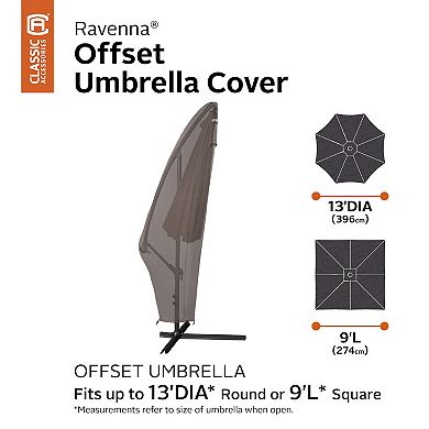 Classic Accessories Ravenna Water-Resistant Offset Patio Umbrella Canopy & Frame Patio Cover