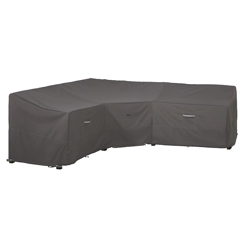 Classic Accessories Ravenna Water-Resistant V-Shape Sectional Patio Cover, 