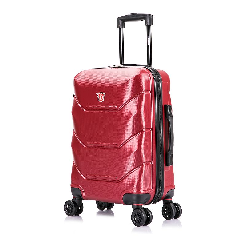 Dukap Zonix 20-Inch Hardside Carry-On Luggage, Red, 20 Carryon