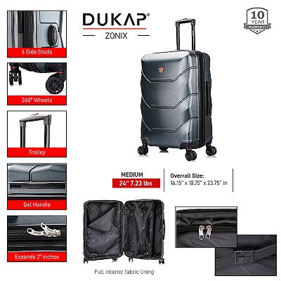 Dukap Zonix 26-Inch Hardside Spinner Luggage