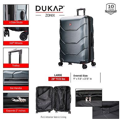 Dukap Zonix 30-Inch Hardside Spinner Luggage