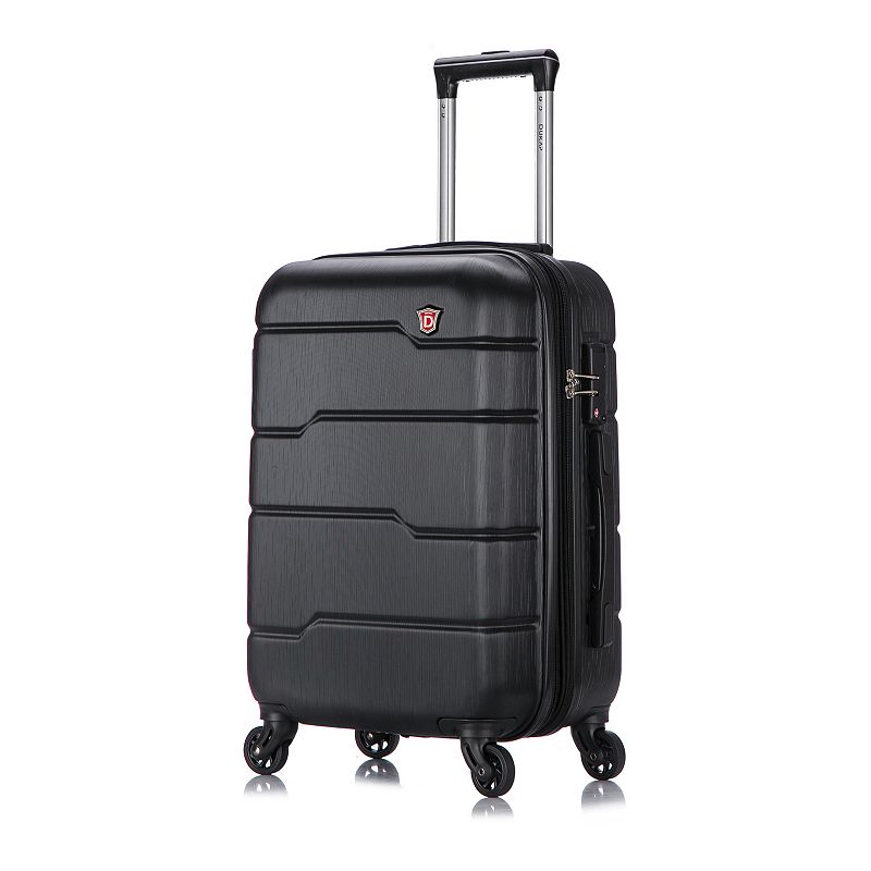 Dukap Rodez 20-Inch Carry-On Hardside Spinner Luggage, Black, 20 Carryon
