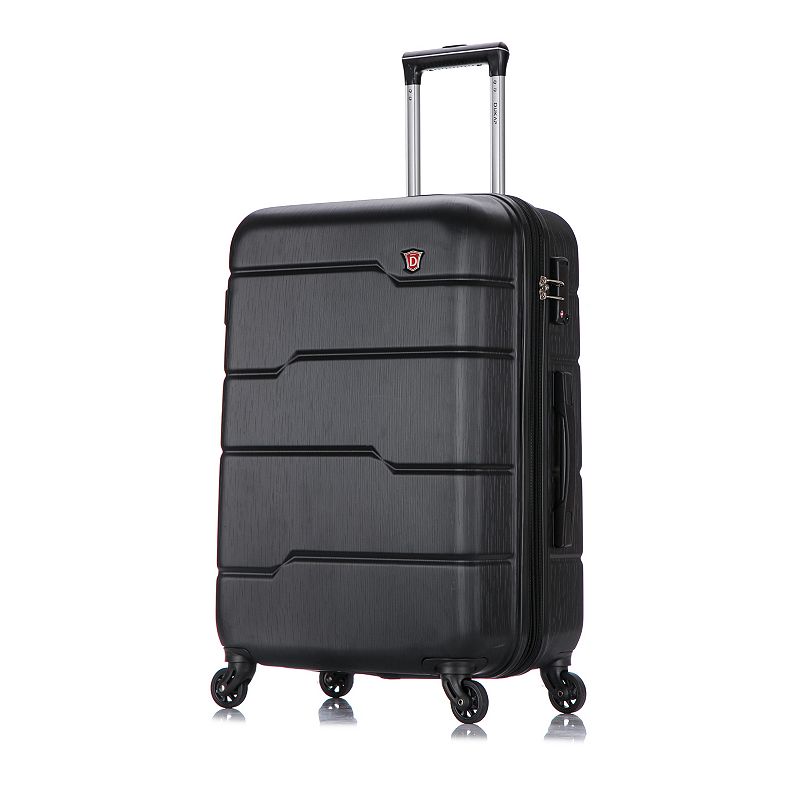 Dukap Rodez 24-Inch Hardside Spinner Luggage, Black, 24 INCH
