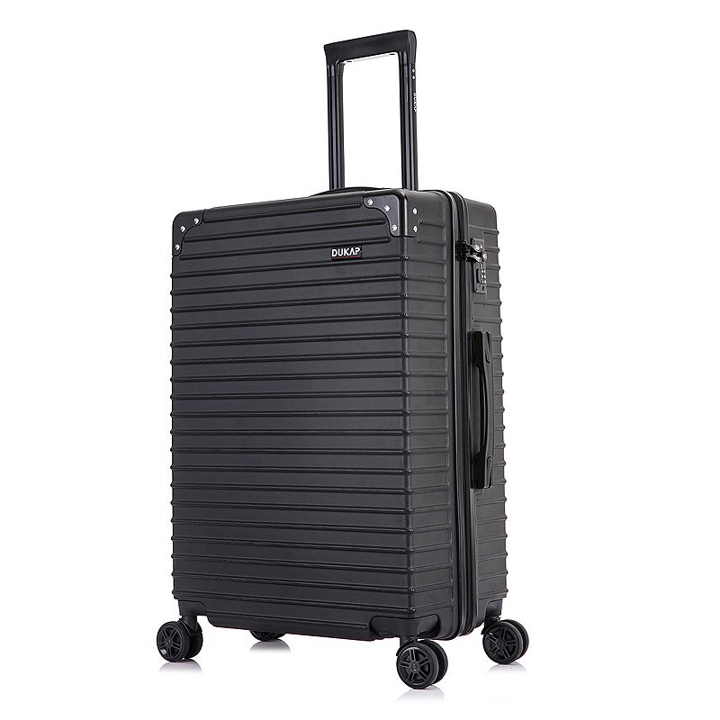 Dukap Tour 24-Inch Hardside Spinner Luggage, Black, 24 INCH