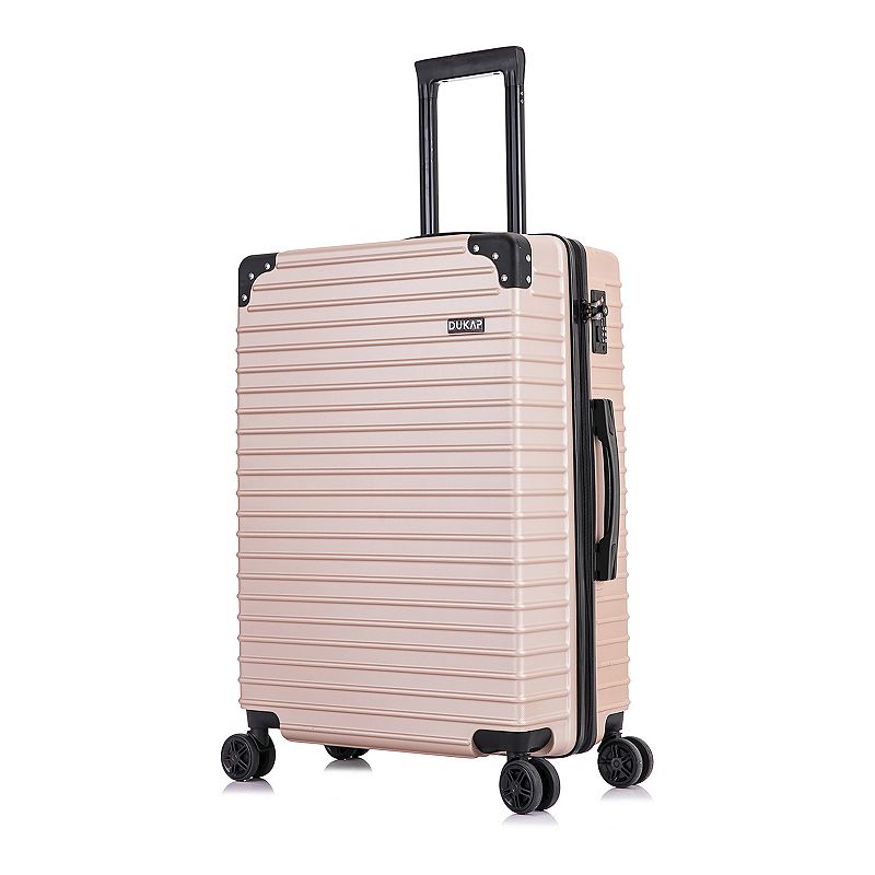 Dukap Tour 24-Inch Hardside Spinner Luggage, Beig/Green, 24 INCH