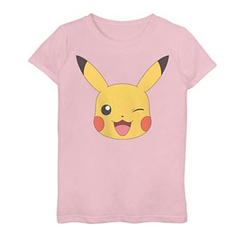 Girls 7-16 Pokemon Pikachu Big Face Logo Graphic Tee