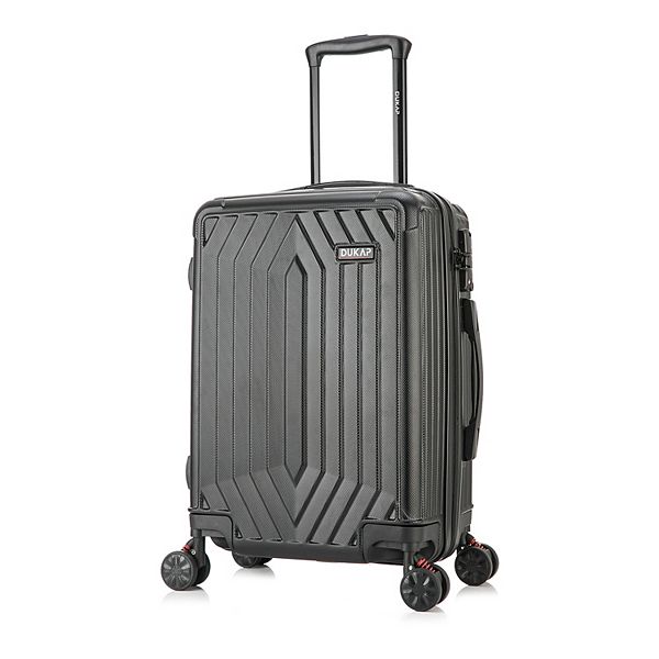 Dukap Stratos 20-Inch Carry-On Hardside Spinner Luggage - Black