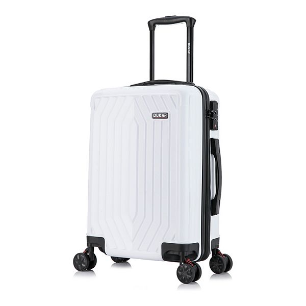 Dukap Stratos 20-Inch Carry-On Hardside Spinner Luggage - White