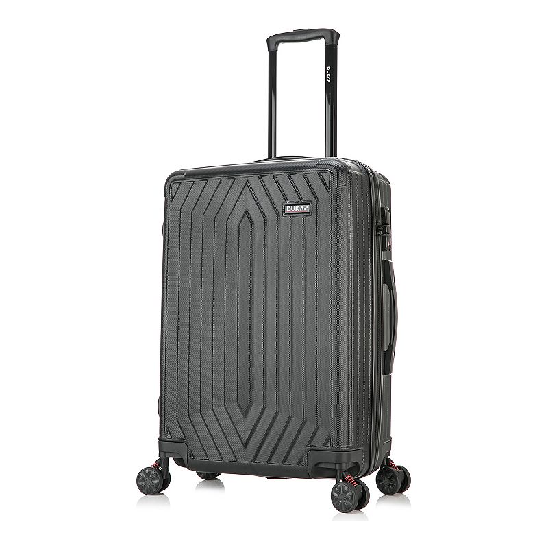 Dukap Stratos 24-Inch Hardside Spinner Luggage, Black, 24 INCH