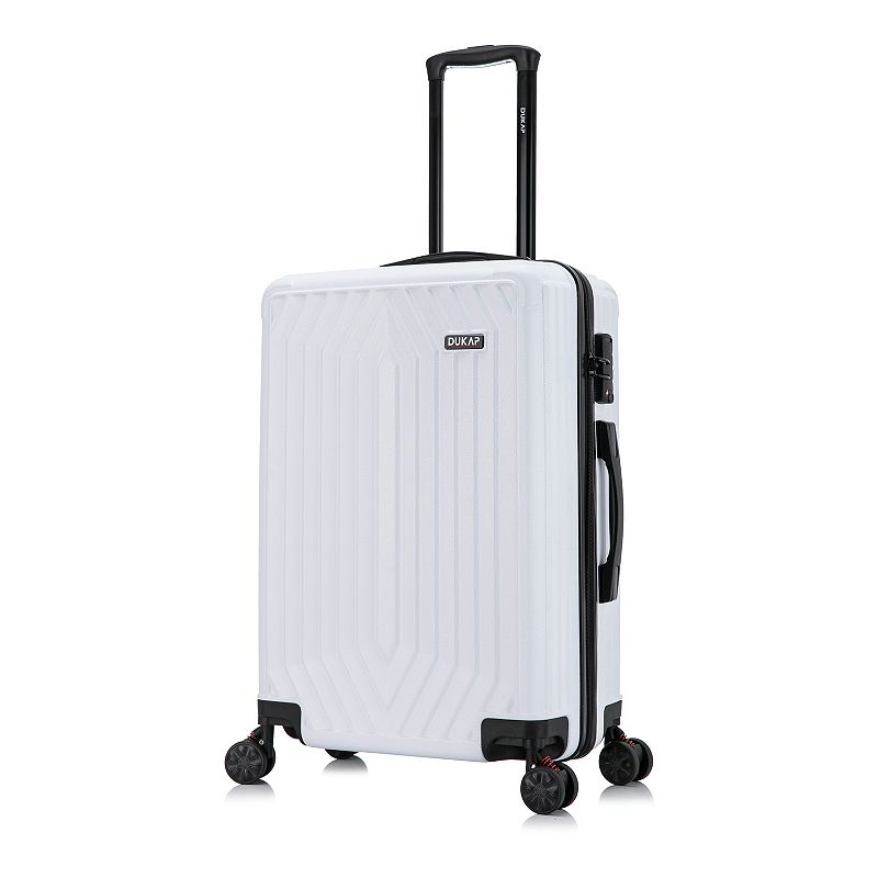 Dukap Stratos 24-Inch Hardside Spinner Luggage, White, 24 INCH