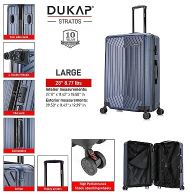 Dukap Stratos 28-Inch Hardside Spinner Luggage