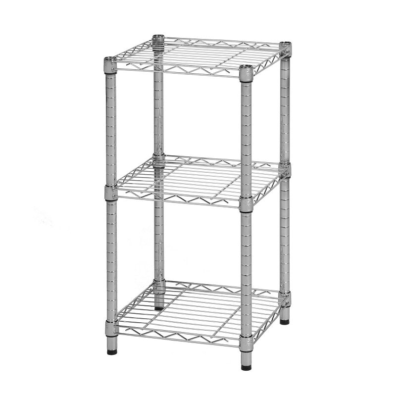 Honey-Can-Do 3-Shelf Adjustable Storage Unit, Grey