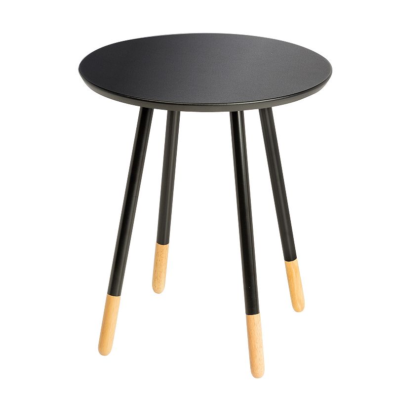 54513940 Honey-Can-Do Round End Table, Black sku 54513940