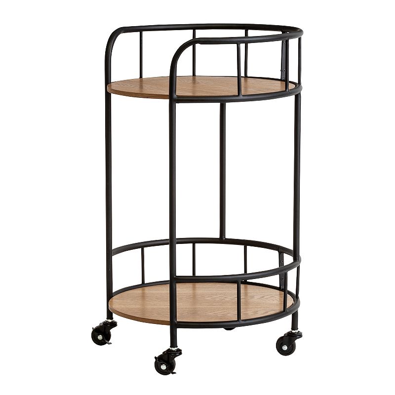 59306561 Honey-Can-Do 2-Tier Rolling End Table, Beig/Green sku 59306561