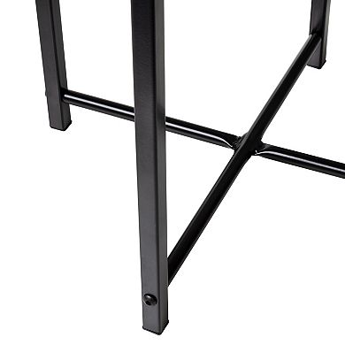 Honey-Can-Do X-Frame Round End Table
