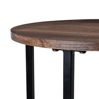 Honey-Can-Do X-Frame Round End Table