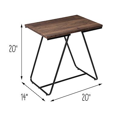 Honey-Can-Do Rectangular End Table