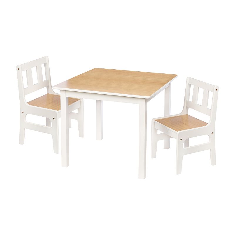 Kids Honey-Can-Do Table & Chair 3-piece Set, Beig/Green