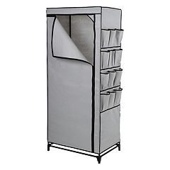 Homcom Portable Wardrobe Closet, Folding Bedroom Armoire, Clothes