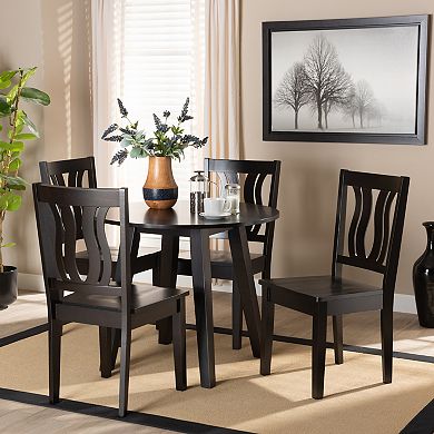 Baxton Studio Anesa Dining Table & Chair 5-piece Set