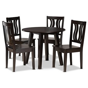 Baxton Studio Anesa Dining Table & Chair 5 pc Set