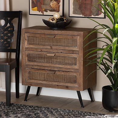 Baxton Studio Calida 3-Drawer Dresser