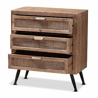 Baxton Studio Calida 3-Drawer Dresser