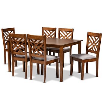 Baxton Studio Caron Dining Table & Chair 6 pc Set