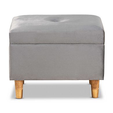 Baxton Studio Elias Storage Ottoman