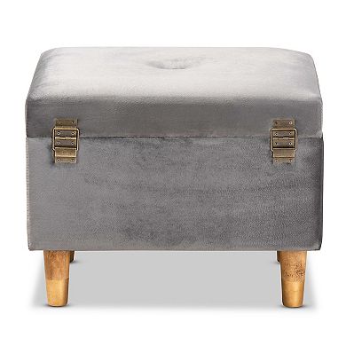 Baxton Studio Elias Storage Ottoman