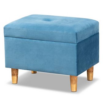 Baxton Studio Elias Storage Ottoman