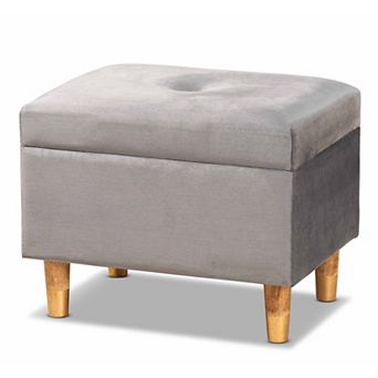 Baxton Studio Elias Storage Ottoman
