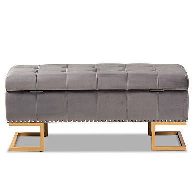 Baxton Studio Ellery Storage Ottoman