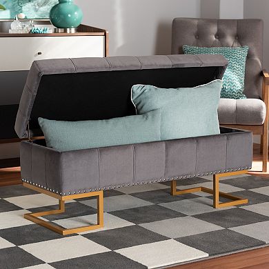 Baxton Studio Ellery Storage Ottoman