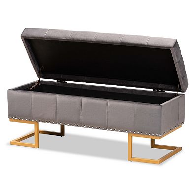 Baxton Studio Ellery Storage Ottoman