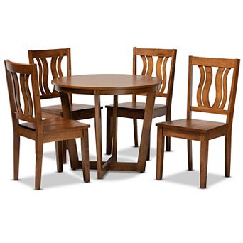 Baxton Studio Elodia Dining Table & Chair 5 pc Set