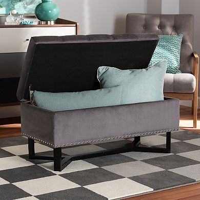 Baxton Studio Esther Storage Ottoman