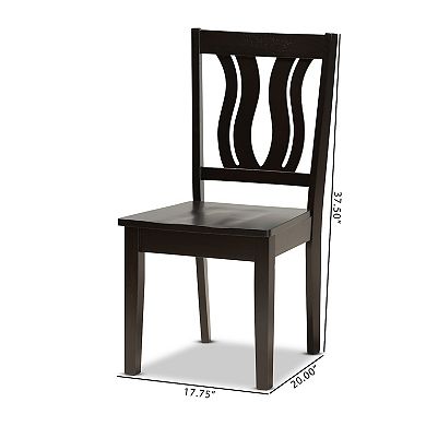 Baxton Studio Fenton Dining Chair 2-piece Set