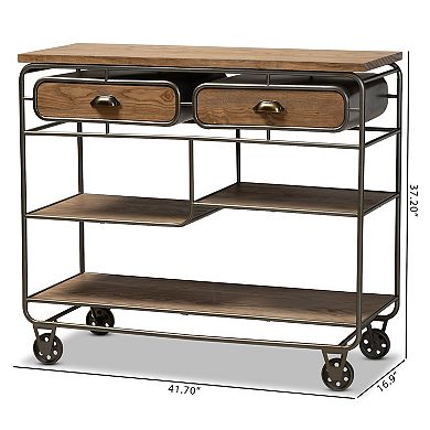 Baxton Studio Grant Trolley Cart