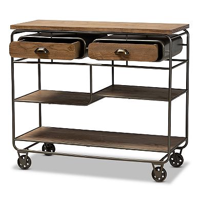 Baxton Studio Grant Trolley Cart