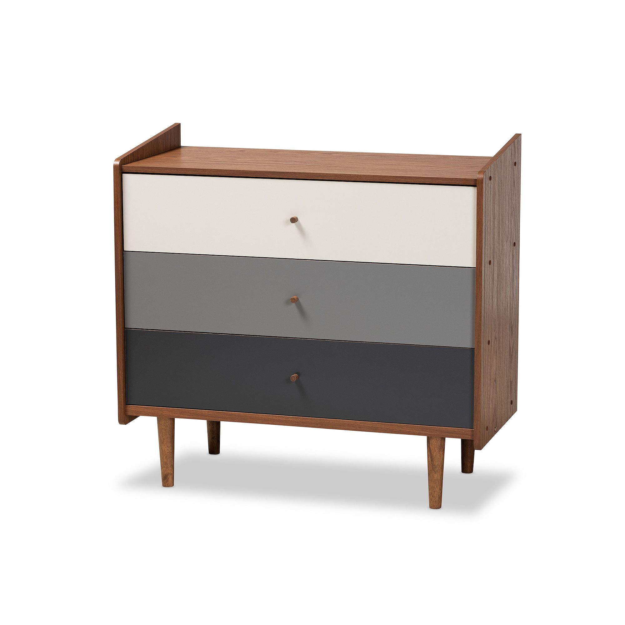 Baxton Studio Halden Dresser, Brown Brown Gray