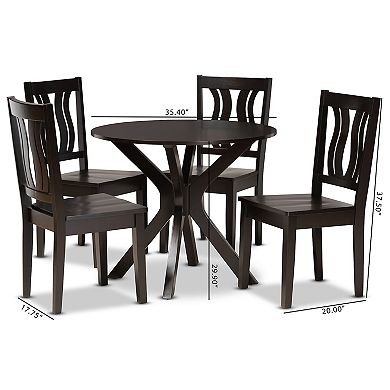 Baxton Studio Mare Dining 5-Piece Set
